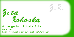 zita rohoska business card